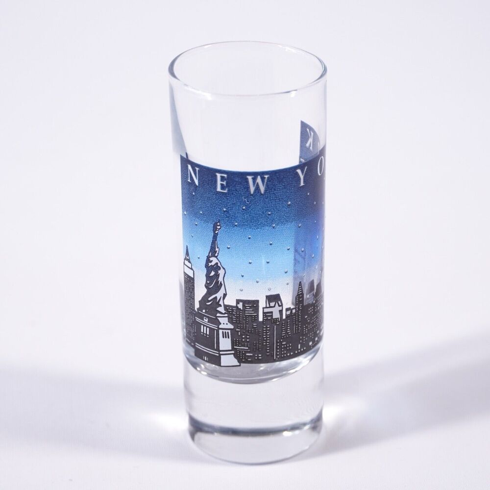 New York City Skyline Statue of Liberty 4" Shot Glass Barware Bar Cup Drinkware